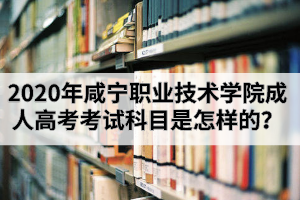 2020年咸寧職業(yè)技術(shù)學(xué)院成人高考考試科目是怎樣的？