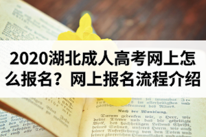 2020年湖北成人高考網(wǎng)上怎么報(bào)名？湖北成考網(wǎng)上報(bào)名流程介紹