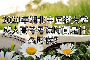 2020年湖北中醫(yī)藥大學(xué)成人高考考試時間是什么時候？