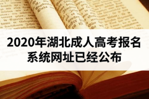 2020年湖北成人高考報(bào)名系統(tǒng)網(wǎng)址已經(jīng)公布