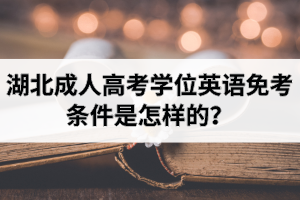 湖北成人高考學(xué)位英語免考條件是怎樣的？申請學(xué)位證可以免考學(xué)位英語嗎？