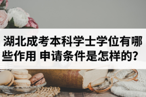 湖北成考本科學士學位有哪些作用？申請條件是怎樣的？