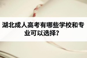 湖北成人高考有哪些學(xué)校和專業(yè)可以選擇？