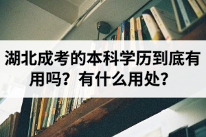 湖北成考的本科學(xué)歷到底有用嗎？