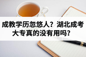 成教學(xué)歷忽悠人？湖北成考大專真的沒有用嗎？