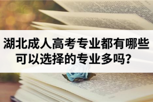 湖北成人高考專(zhuān)業(yè)都有哪些？可以選擇的專(zhuān)業(yè)多嗎？