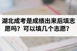 湖北成考是成績(jī)出來(lái)后填志愿嗎？可以填幾個(gè)志愿？