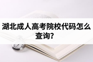 湖北成人高考院校代碼怎么查詢？