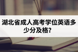 湖北省成人高考學(xué)位英語多少分及格？