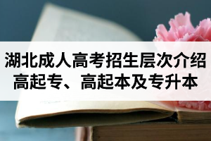 湖北成人高考招生層次介紹：高起專、高起本及專升本