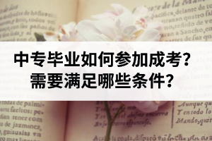 中專畢業(yè)如何參加湖北成考？報(bào)名需要滿足哪些條件？