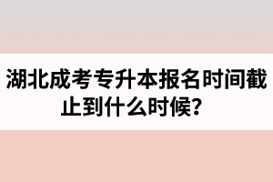 湖北成考專升本報名時間截止到什么時候？