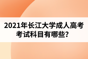 2021年長(zhǎng)江大學(xué)成人高考考試科目有哪些？