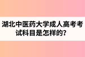湖北中醫(yī)藥大學(xué)成人高考考試科目是怎樣的？