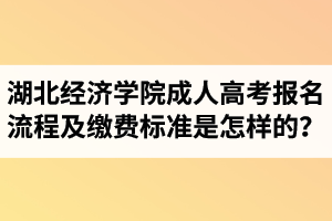 湖北經(jīng)濟(jì)學(xué)院成人高考報(bào)名流程及繳費(fèi)標(biāo)準(zhǔn)是怎樣的？