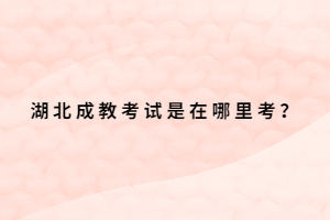 湖北成教考試是在哪里考？