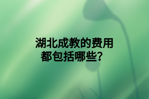 湖北成教的費(fèi)用都包括哪些？