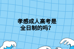 孝感成人高考是全日制的嗎？