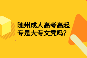 隨州成人高考高起專是大專文憑嗎？