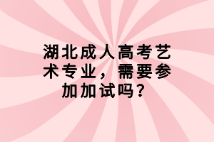 湖北成人高考藝術(shù)專業(yè)，需要參加加試嗎？