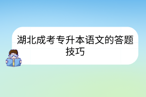湖北成考專升本語文的答題技巧