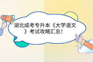 湖北成考專升本《大學語文》考試攻略匯總！