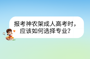 報考神農(nóng)架成人高考時，應(yīng)該如何選擇專業(yè)？