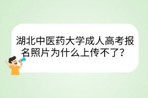 湖北中醫(yī)藥大學(xué)成人高考報(bào)名照片為什么上傳不了？