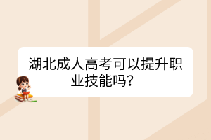 湖北成人高考可以提升職業(yè)技能嗎？