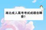 湖北成人高考考試成績在哪里查詢？
