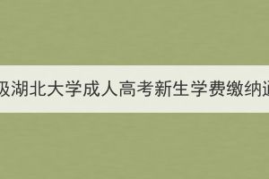 2024級(jí)湖北大學(xué)成人高考新生學(xué)費(fèi)繳納通知
