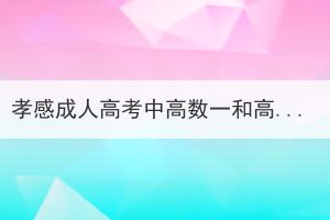 孝感成人高考中高數(shù)一和高數(shù)二區(qū)別在哪？