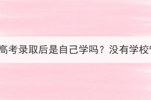 湖北成人高考錄取后是自己學(xué)嗎？沒有學(xué)校管理嗎？