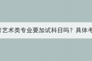 湖北成考藝術(shù)類專業(yè)要加試科目嗎？具體考什么？