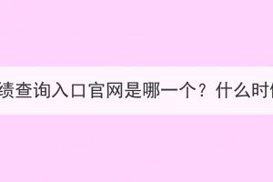 湖北成人高考成績查詢?nèi)肟诠倬W(wǎng)是哪一個？什么時候可以查成績？
