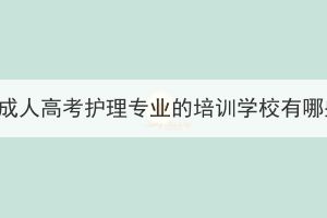 武漢成人高考護理專業(yè)的培訓學校有哪些？