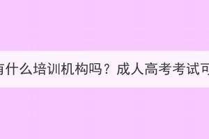 武漢成人高考有什么培訓(xùn)機構(gòu)嗎？成人高考考試可以帶手機嗎？