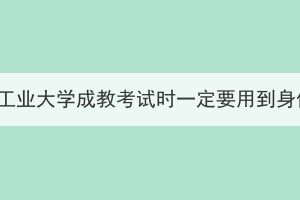 參加湖北工業(yè)大學(xué)成教考試時(shí)一定要用到身份證嗎？