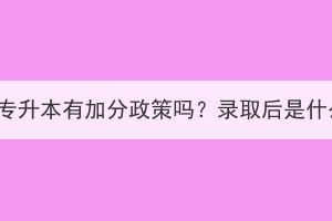 湖北成考專升本有加分政策嗎？錄取后是什么流程？
