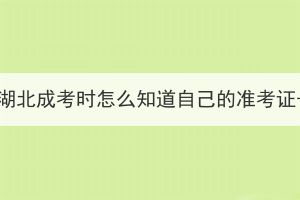 參加湖北成考時怎么知道自己的準考證號？