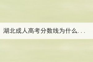 湖北成人高考分?jǐn)?shù)線為什么那么低？