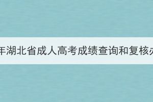 2023年湖北省成人高考成績(jī)查詢和復(fù)核辦法