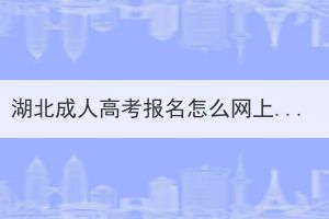 湖北成人高考報名怎么網(wǎng)上繳費(fèi)？