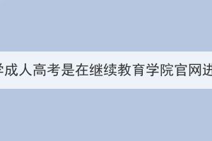 華中師范大學成人高考是在繼續(xù)教育學院官網(wǎng)進行報名嗎？