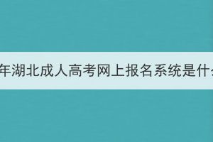 2023年湖北成人高考網(wǎng)上報(bào)名系統(tǒng)是什么？