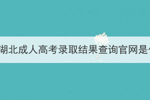 2021年湖北成人高考錄取結果查詢官網(wǎng)是什么？
