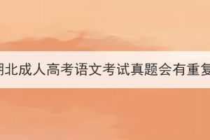 2023年湖北成人高考語文考試真題會有重復的嗎？