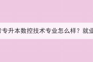 湖北成人高考專升本數(shù)控技術(shù)專業(yè)怎么樣？就業(yè)前景如何？